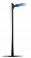 Sperrebånd Dse Gulv, 1,8m Blått bånd, Sølvfarget stolpe