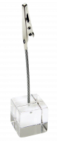 Skiltholder m/ Krokodilleklype, H 110mm, Akrylkube
