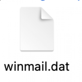 Hvorfor mottar jeg et vedlegg som heter winmail.dat i e-posten?