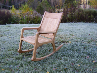 gyngestol i eik heltre, rocking chair i oak