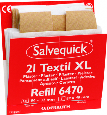 Plaster Salvequick tekstil stor refill 21stk