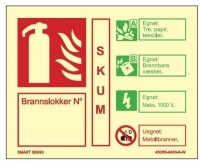 Merking av Brannslukkere - SKUM