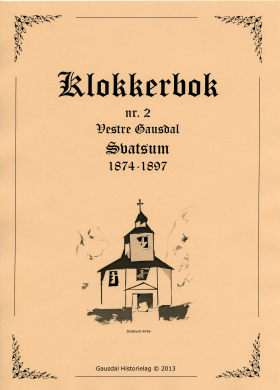 Klokkerbok nr 2 - V. Gausdal- Svatsum