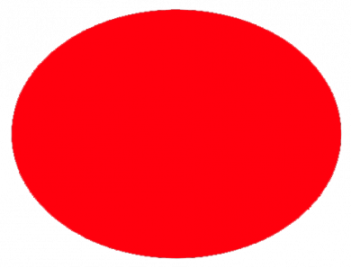 Fluoretikett  37x28, Oval,  Rød 2