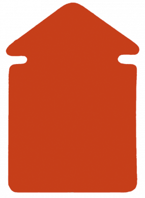 Plakatkartong «Pil» 2-sidig, 23x16,5cm, Rød fluor