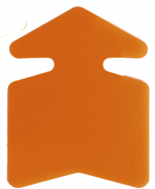 Plastplakat «Pil» 8x12cm, Orange fluor