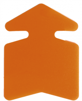 Plastplakat «Pil» 12x16cm, Orange fluor