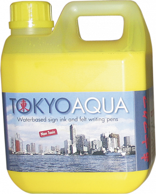 Tusjvæske Tokyo Aqua, gul 1 ltr.