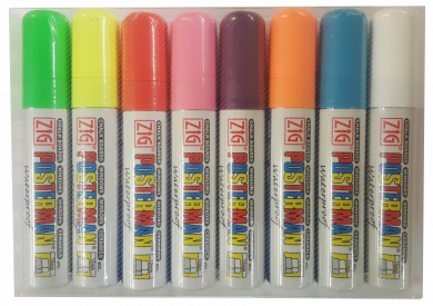 Tusj Posterman Permanent 10-15mm,8 ass.farger
