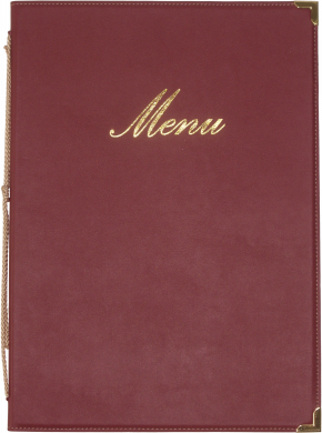 Menymappe Classic, A4, Vinrød