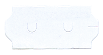 Etikett Universal, m/ 2 hull, 26 x 12, Hvit 2