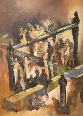 Uten tittel 2   Akryl og kull  50x70 cm
7000,-