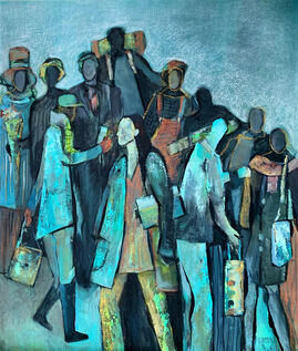 Weekend people 
50 x60 cm 
5000,- 
Solgt!

Akryl og pastell på lerret 