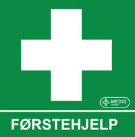 Skilt, Plast, Førstehjelp 20 x 20cm