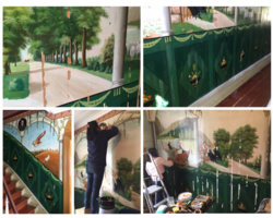 Restaurering av veggmalerier, gammel går i Åmli