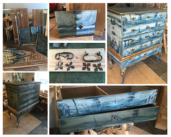 Restaurering av dragkiste dekorert av Peder Aadnæs, ca. 1750. 