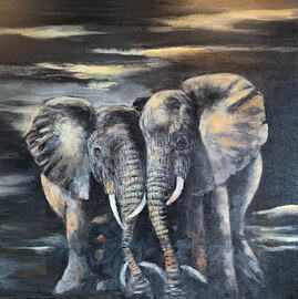 Kjærlighetens speil 
40 x40 cm 
Pris 5000,-