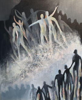 Ildskygger 36x48cm 3200,-