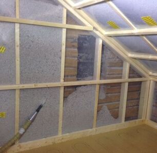 Tilleggsisolering tømmervegg.