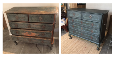 Restaurert gammel kommode