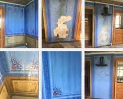 Restaurering av strek- og sjablongdekor fra gammel går i Åmli