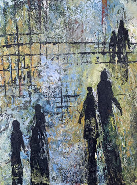 Solen er på vei 30x40 cm 
Akryl med kniv  3500.-