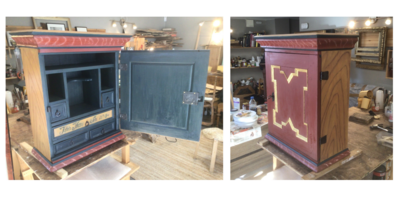 Restaurert norsk veggskap fra 1830