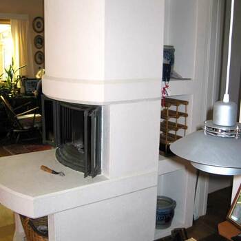 55 - Pusset kjøkkenpeis(brettskuret)