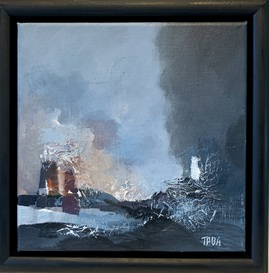 Fyr 20x20cm 1300,- m ramme 
Solgt!