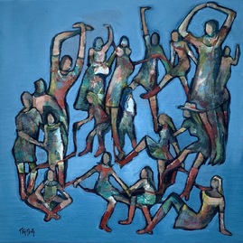 Gøyale damer 30x30cm 2500,-
Solgt!