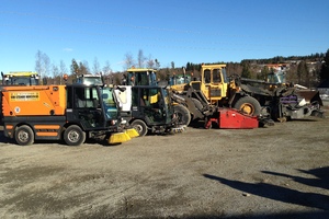 Våre maskiner med div utstyr