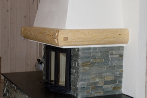 NI 25 Nordpeis innsats, stonewall grå/rust, trestokk, brasiliansk skifer, Furutangen