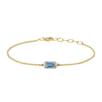 Square – Armbånd FG - Swiss Blue Topaz