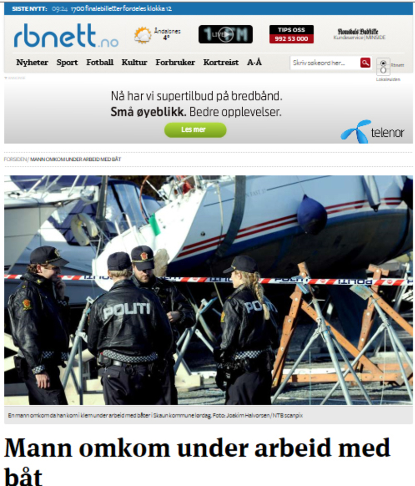 Dødsulykke i Børsa Båthvan 118794