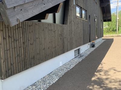 Kulestein langs med husvegg