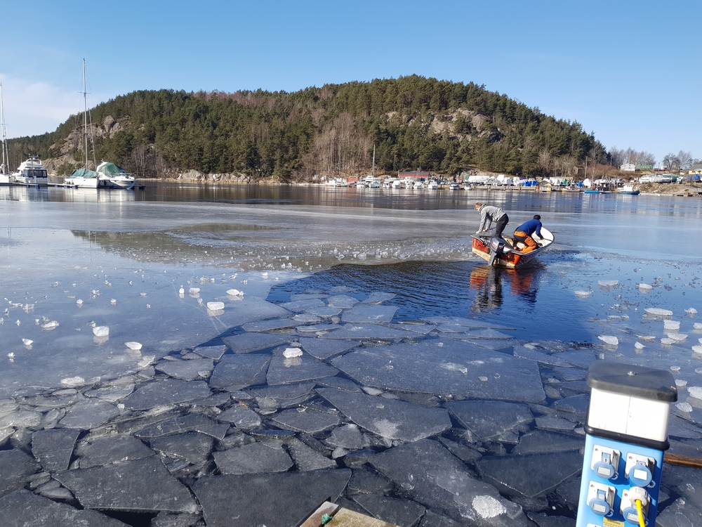 knusing av is i April  214197