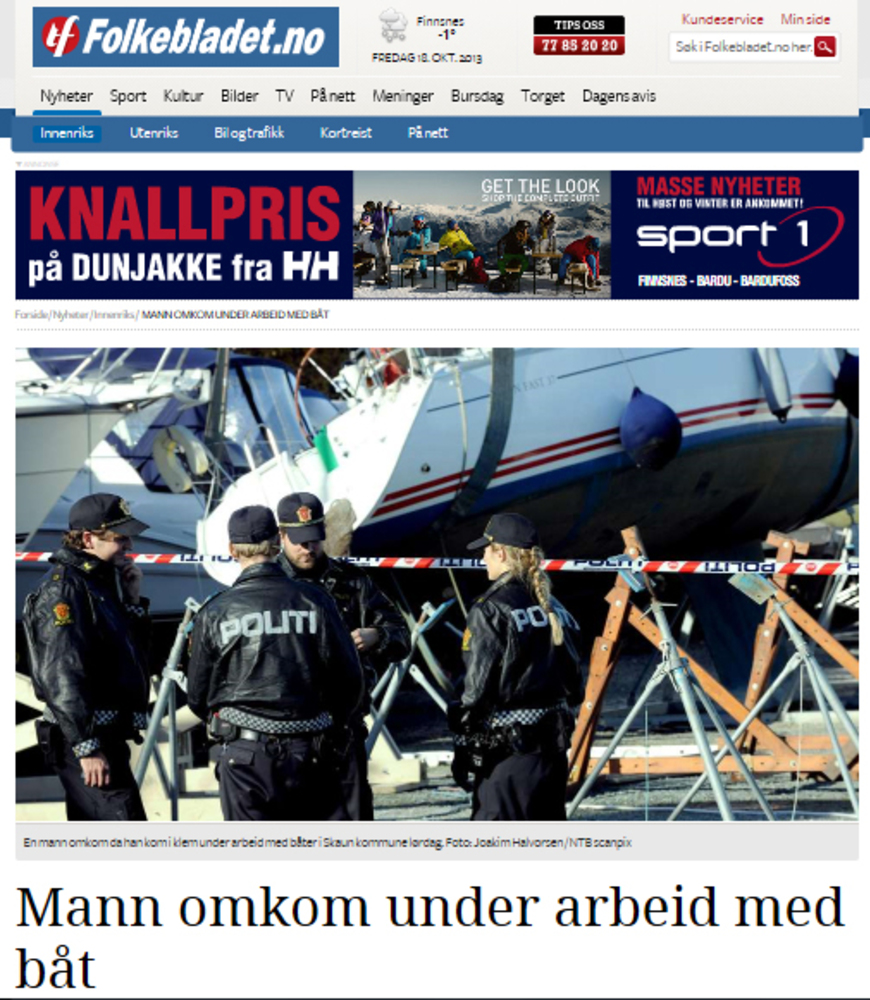 Dødsulykke i Børsa Båthvan 118790