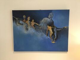 Medvind i blått
<br>
60x80cm  

