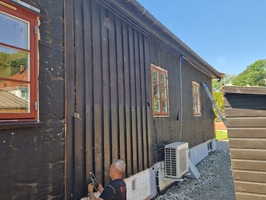 Rehabilitering av vegg mot nord, sommeren 2025