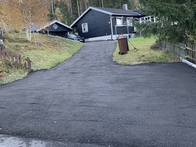 Knust asfalt frese masse som topplag