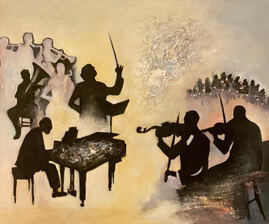 Skygger av toner 50x60 cm 
4800,-