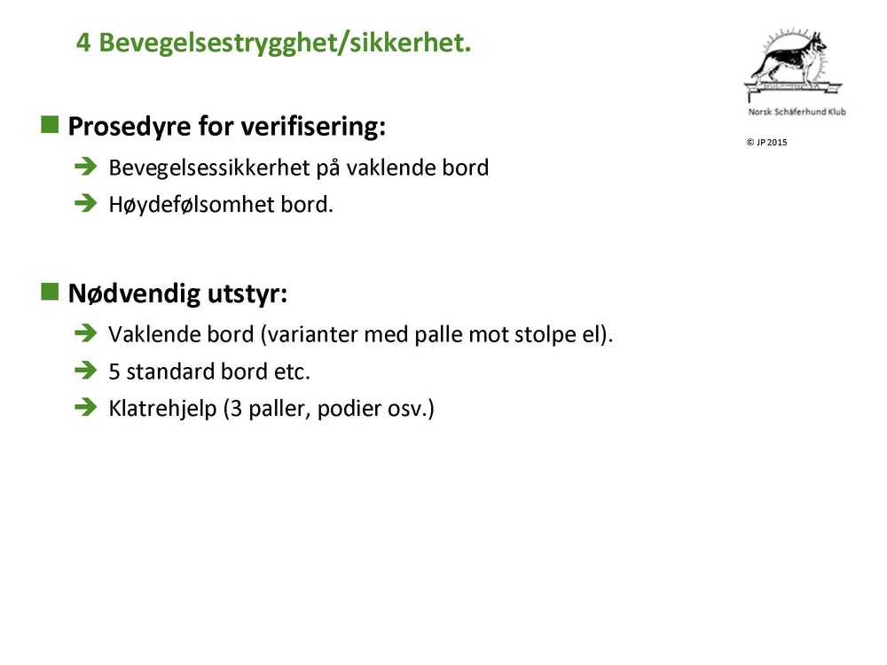 Forberedelser av test og nødvendig utstyr Vesenprøve 235318