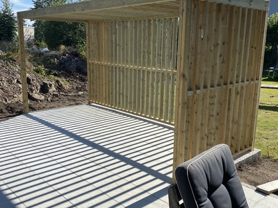 Levegg med skyggetak og Asak heller type kritt