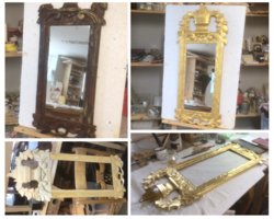 Restaurering av speil fra slutten av 1700-tallet