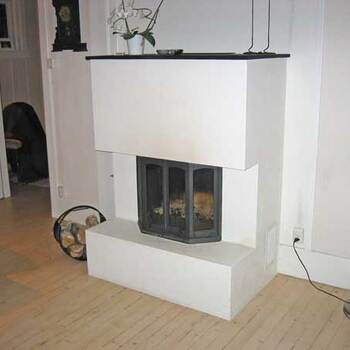 50 - Pusset rettveggspeis(brettskuret), med rette vanger