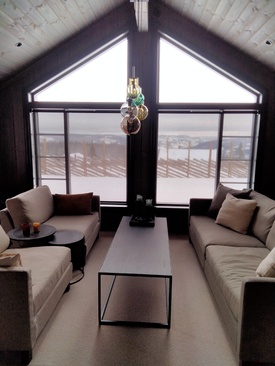 Rullegardiner: Hytte Musdalen, Stoff: Sky 7483