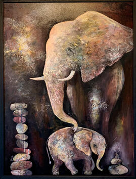 Conversation 60x80cm 5000,- m ramme