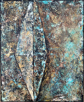 Oldtids-sten  40x50 cm
Akryl med kniv 4500,-