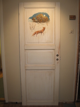 Aldringsbehandling med dekor på ny dør