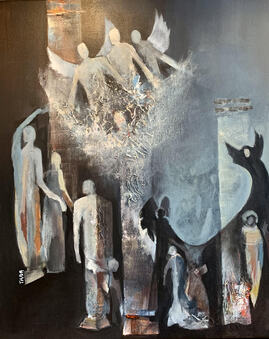 Englevakt 36x48cm 3500,-